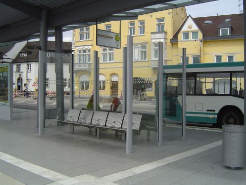 Windschutz am Busbahnhof